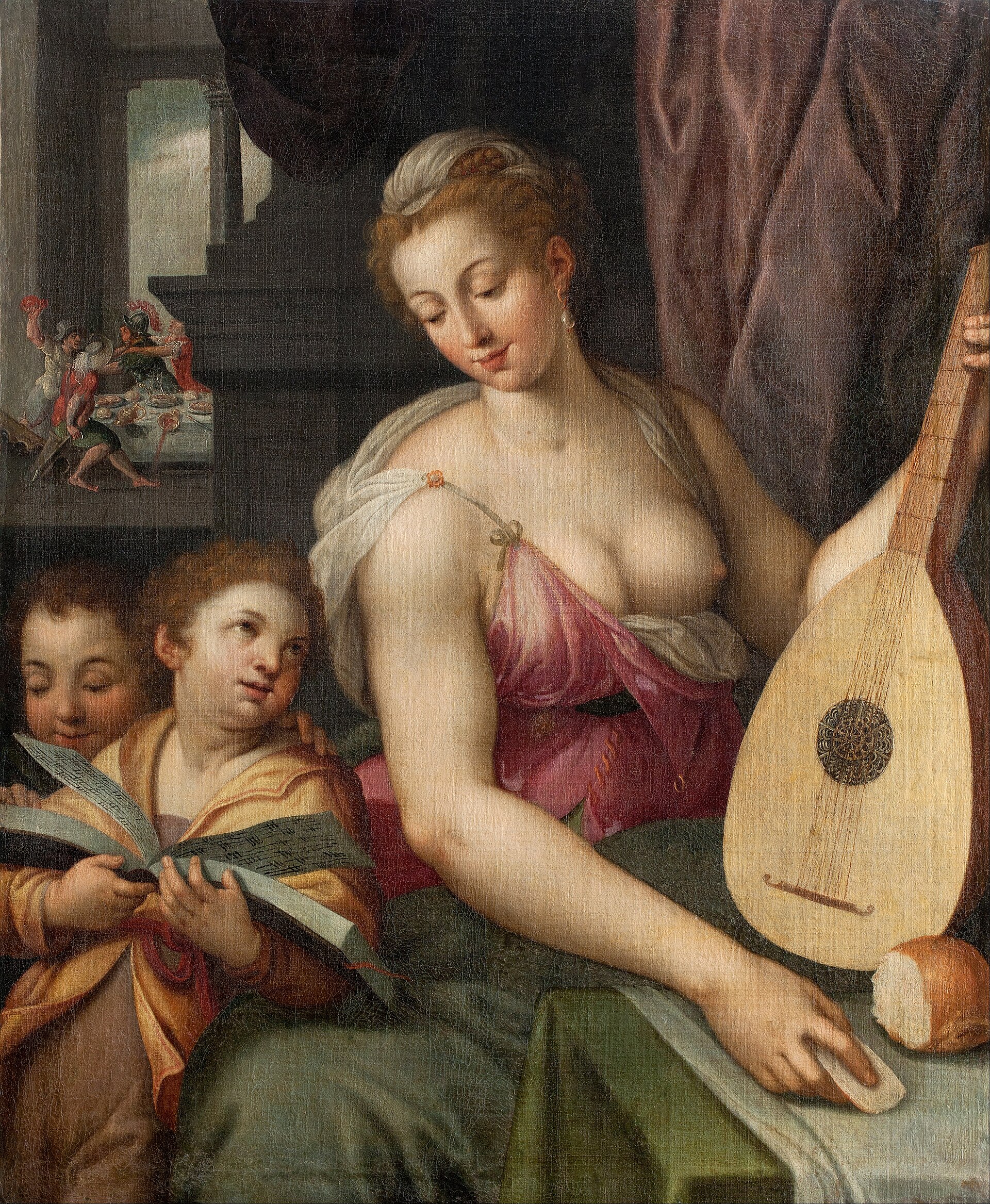 Allegory of Music title QS:P1476,en:"Allegory of Music" label QS:Len,"Allegory of Music"